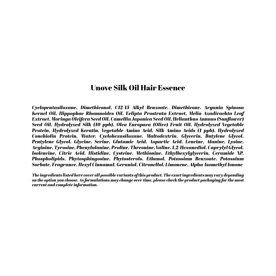 Unove Silk Oil Hair Essence 70ml