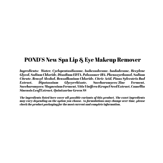 Pond's New Spa Lip & Eye Makeup Remover 120ml