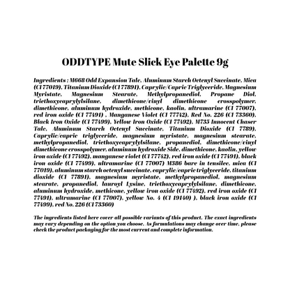 Oddtype Shadow Palette