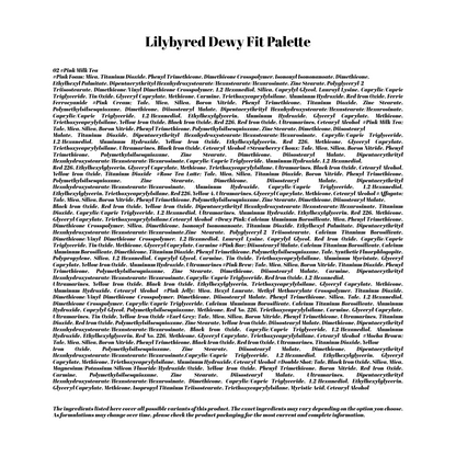 Lilybyred Dewy Fit Palette