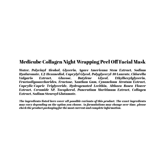 Medicube Collagen Night Wrapping Peel Off Facial Mask