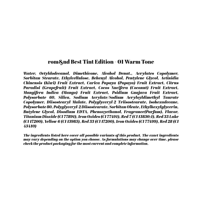rom&nd Best Tint Edition - 01 Warm Tone
