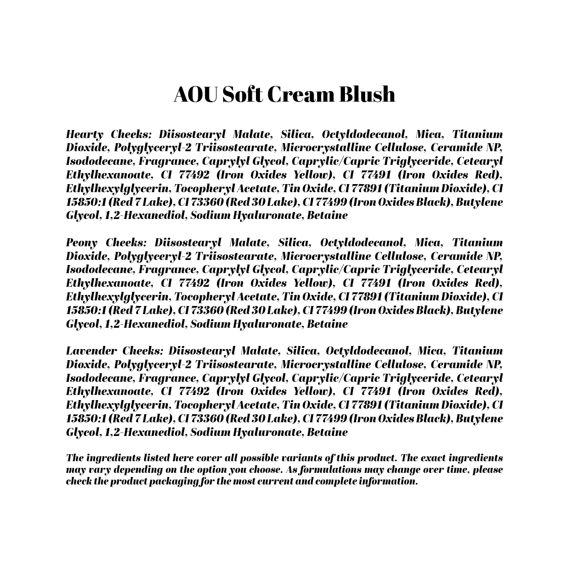 AOU Soft Cream Blush