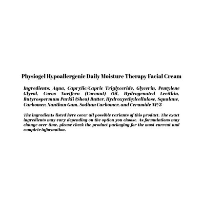 Physiogel Hypoallergenic Daily Moisture Therapy Facial Cream 75ml