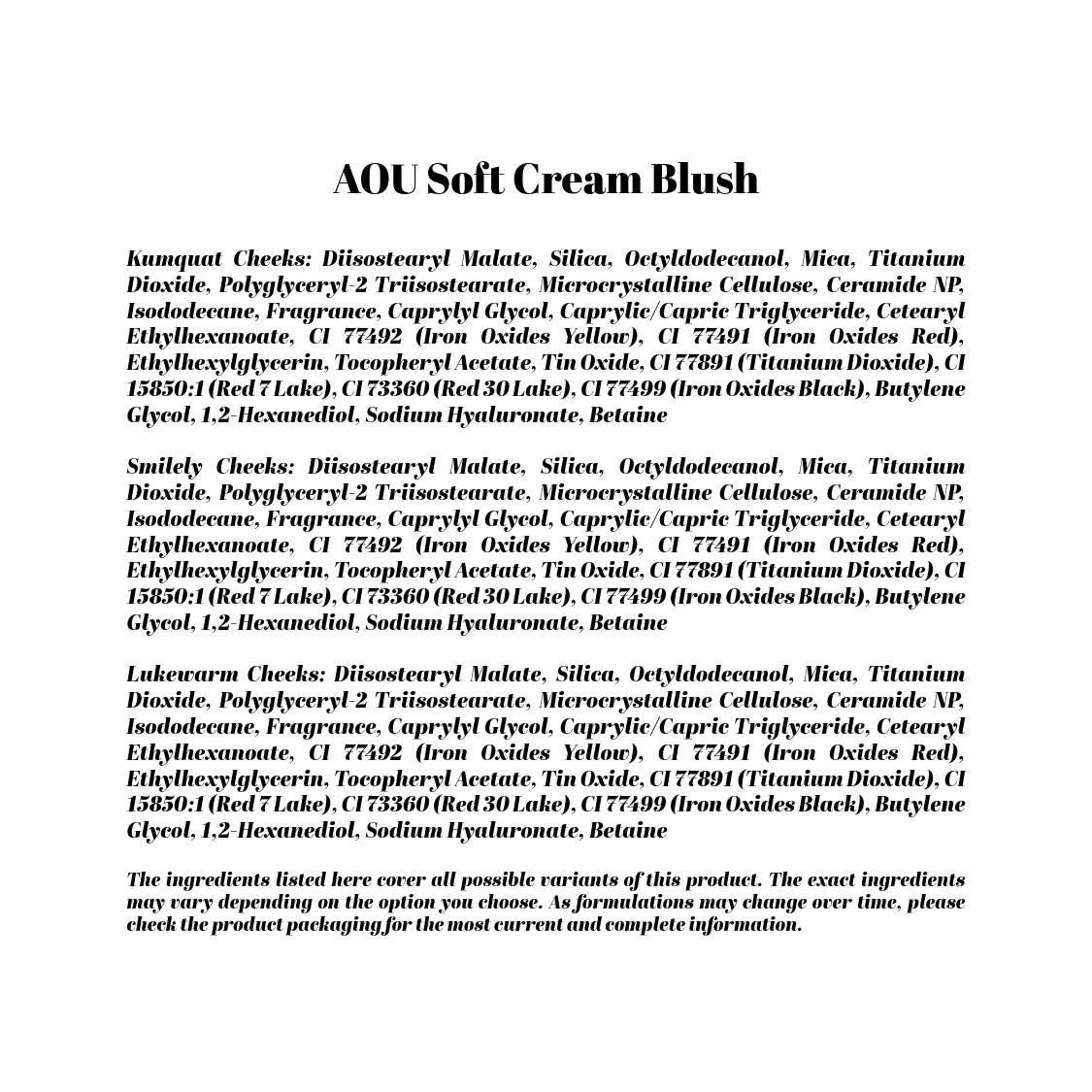 AOU Soft Cream Blush