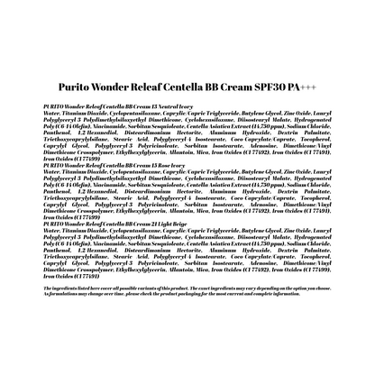 Purito Wonder Releaf Centella BB Cream SPF30 PA+++