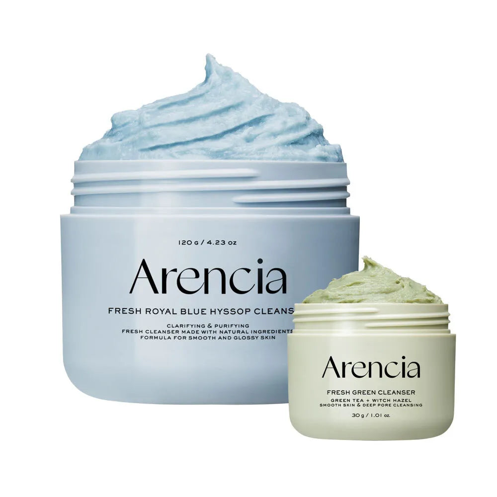 Arencia Fresh Royal Blue Hyssop Cleanser for gentle Korean skincare, available at LKR