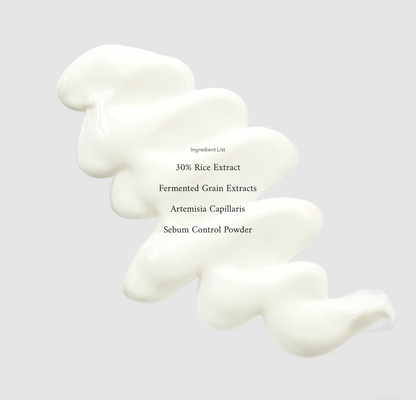 White powder with ingredient list on a light gray background