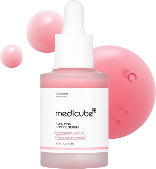 Medicube PDRN Pink Peptide Serum for Korean glow skincare, available at LKR