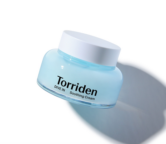 Torriden Soothing Cream jar on a white background